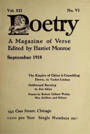 A Magazine of Verse Edited by Harriet Monroe September 1918