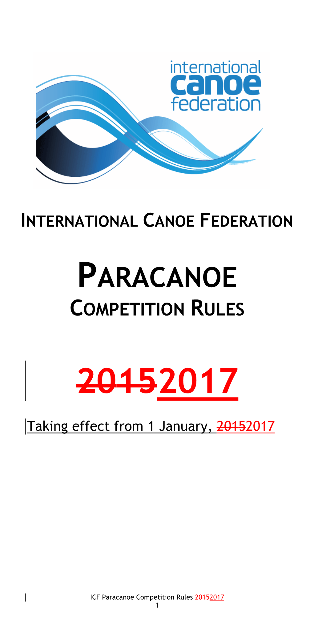 International Canoe Federation Paracanoe Competition