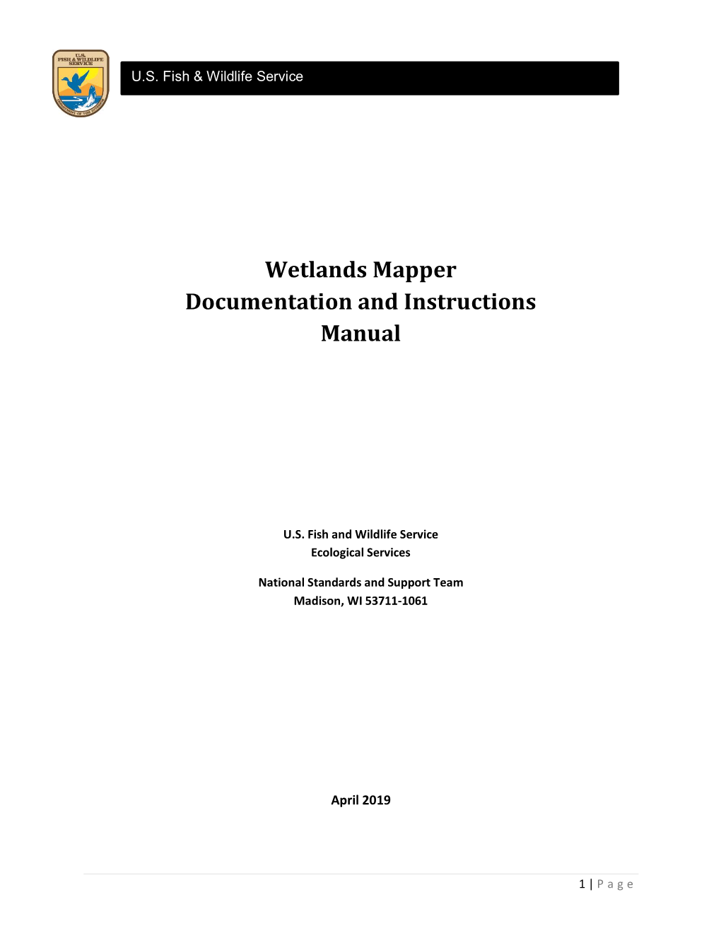 Wetlands Mapper Documentation and Instructions Manual