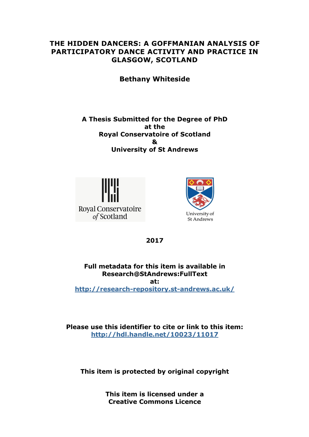 Bethany Whiteside Phd Thesis