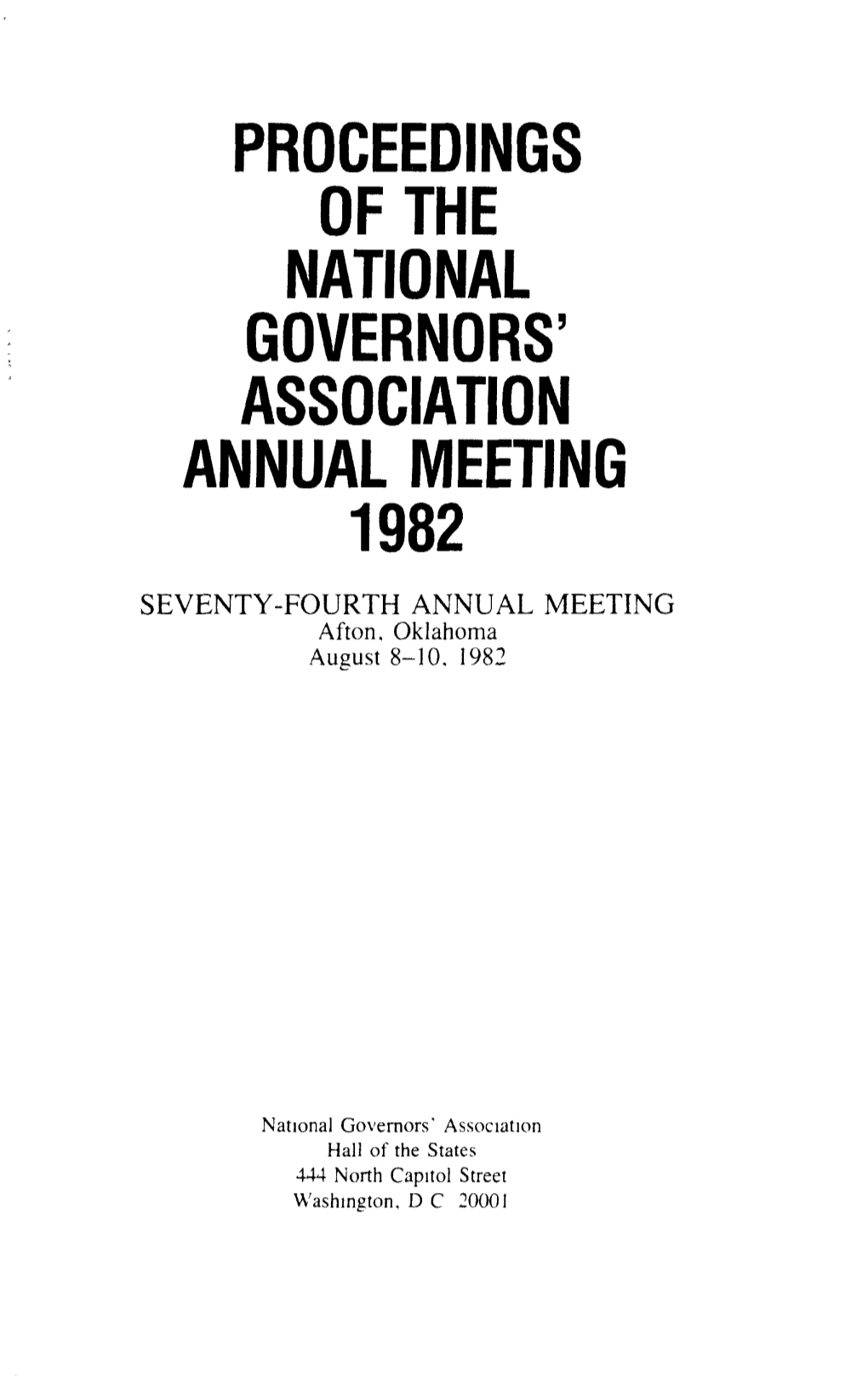 1982 NGA Annual Meeting