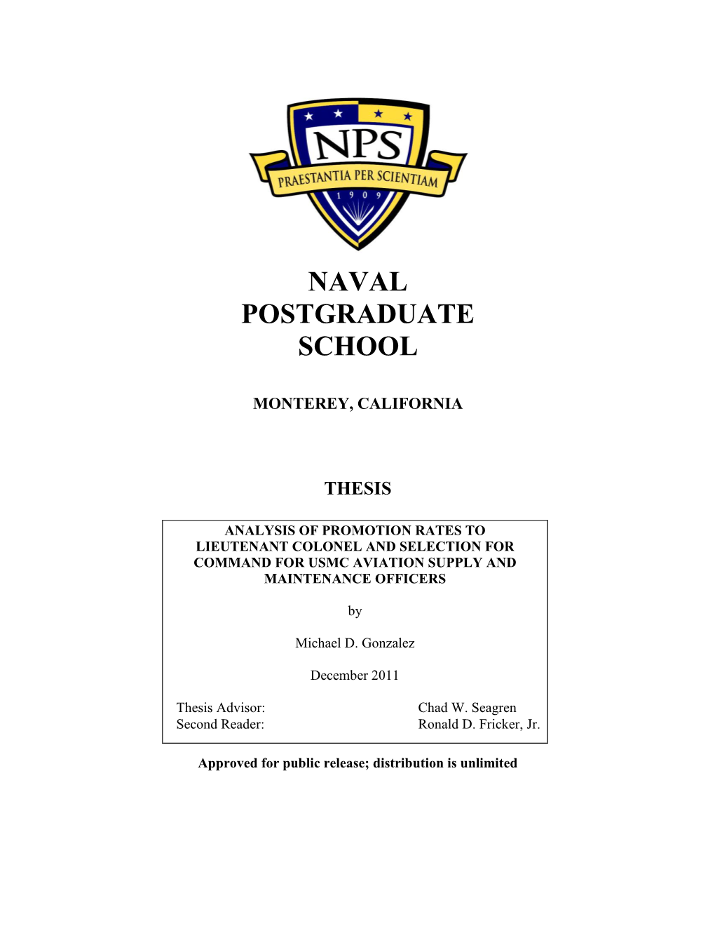 Analysis of Promotion Rates to Lieutenant Colonel and Selection for Command for Usmc Aviation