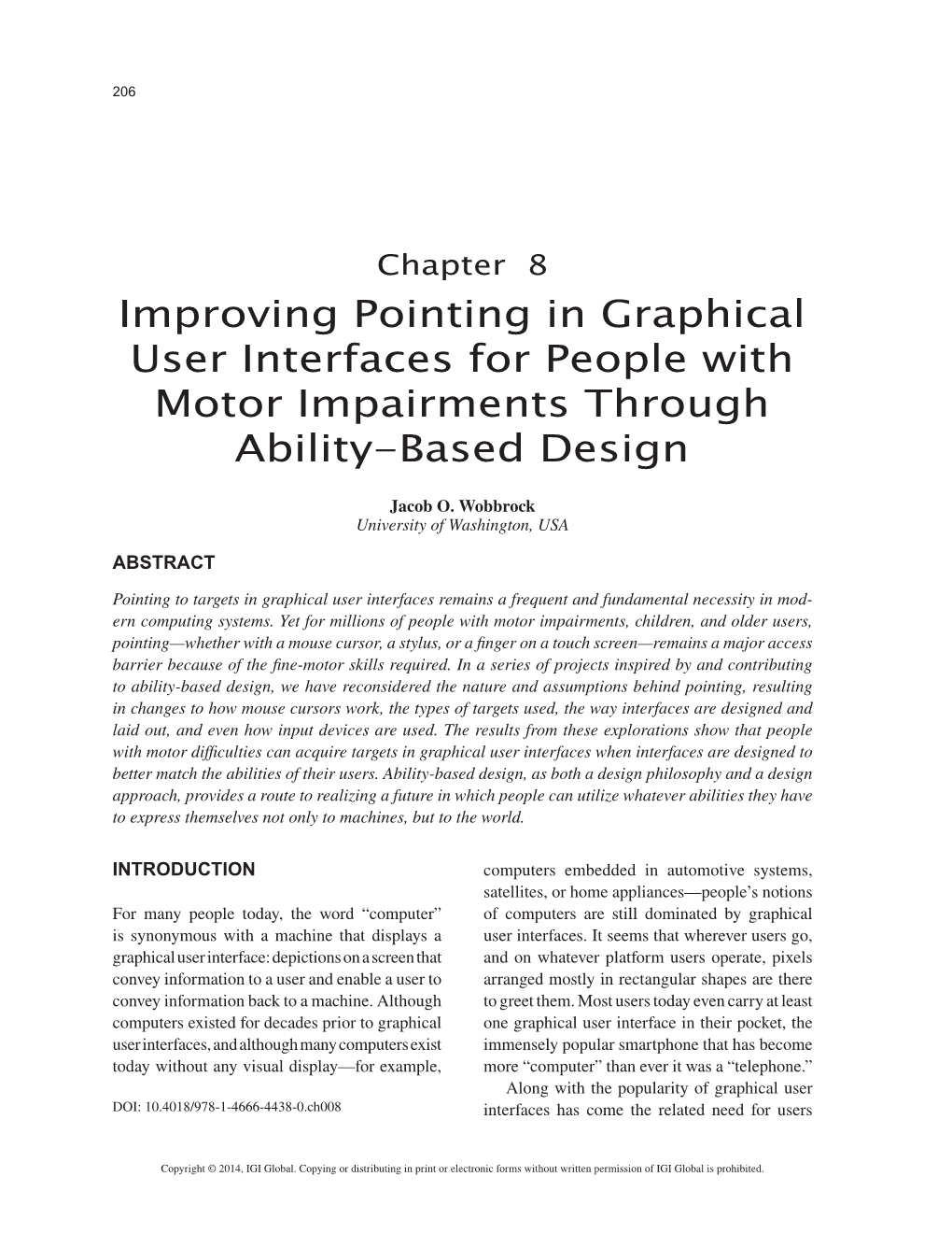 Improving Pointing in Graphical User Interfaces for People with Motor Impairments Through Ability-Based Design