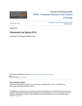 Tennessee Law Spring 2015