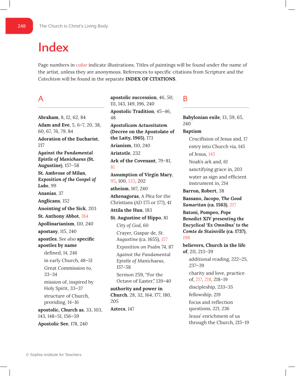 Topical Index