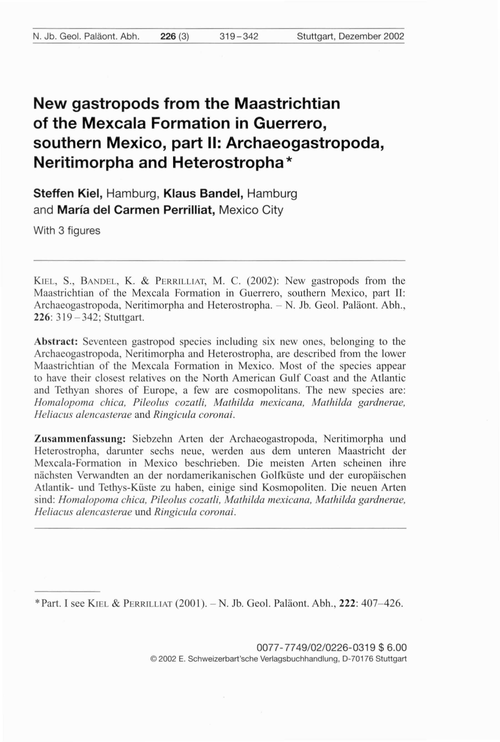 Archaeogastropoda, Neritimorpha and Heterostropha *