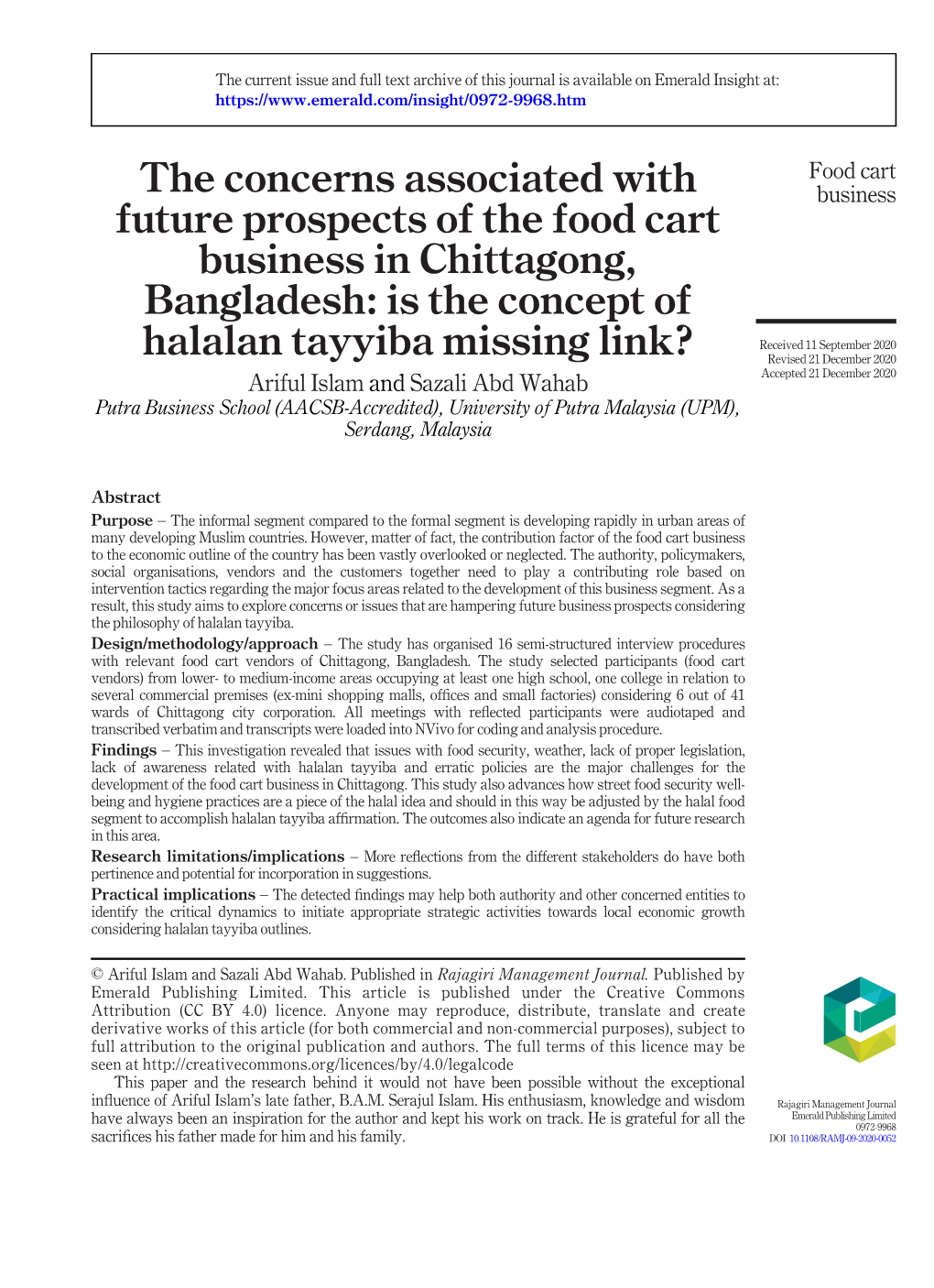 The Concerns Associated with Future Prospects of the Food Cart Business