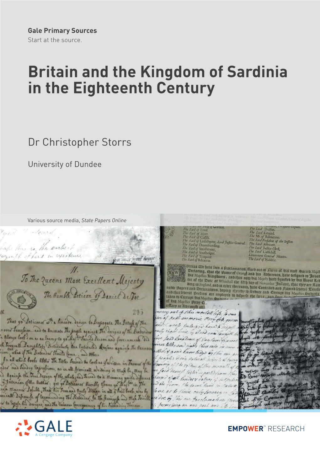 Britain and the Kingdom of Sardinia in the Eighteenth Century