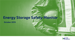 Energy Storage Safety Monitor October 2019