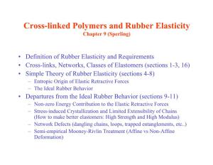 Cross-Linked Polymers and Rubber Elasticity Chapter 9 (Sperling)