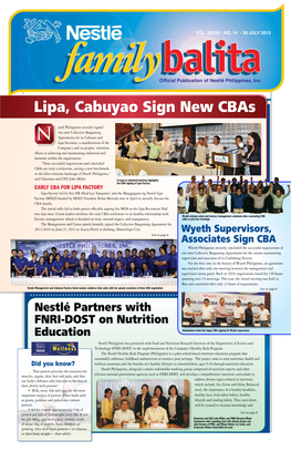 Lipa, Cabuyao Sign New Cbas