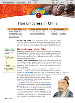 Han Emperors in China