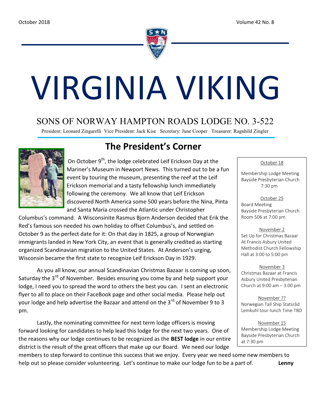 Virginia Viking October 2018