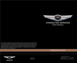 CONNECTED SERVICES User’S Manual