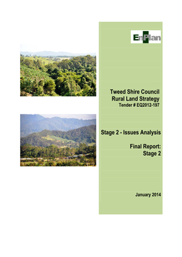 Tweed Shire Council Rural Land Strategy Stage 2