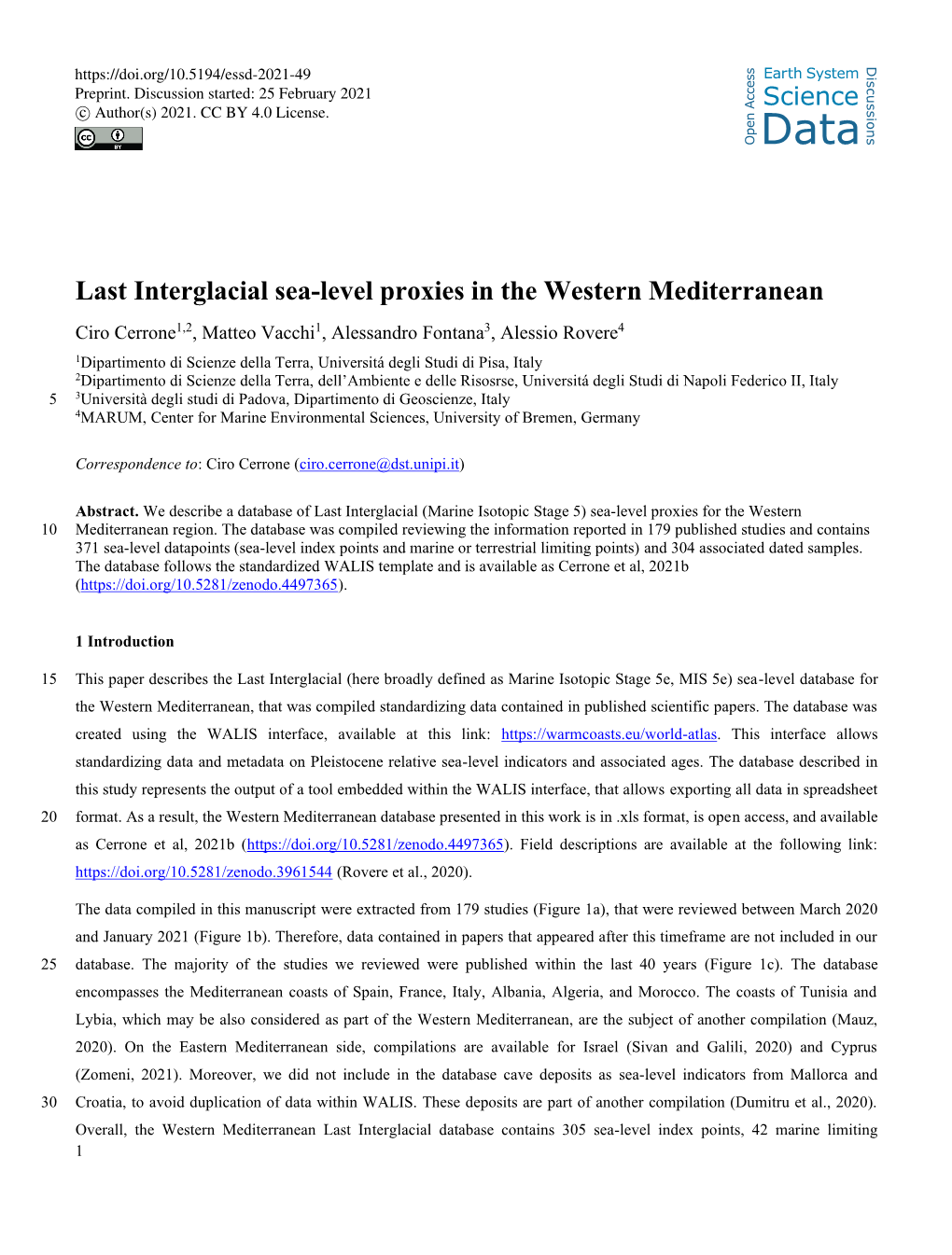 Last Interglacial Sea-Level Proxies in the Western Mediterranean