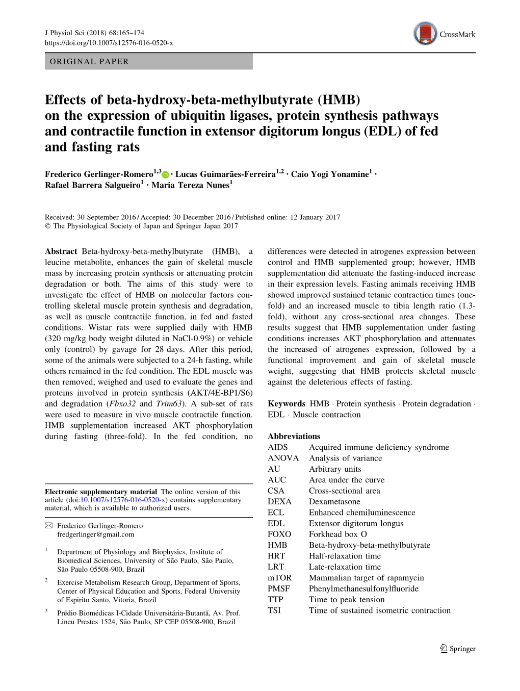 Effects of Beta-Hydroxy-Beta-Methylbutyrate