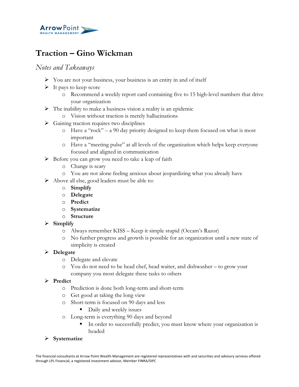 Traction – Gino Wickman