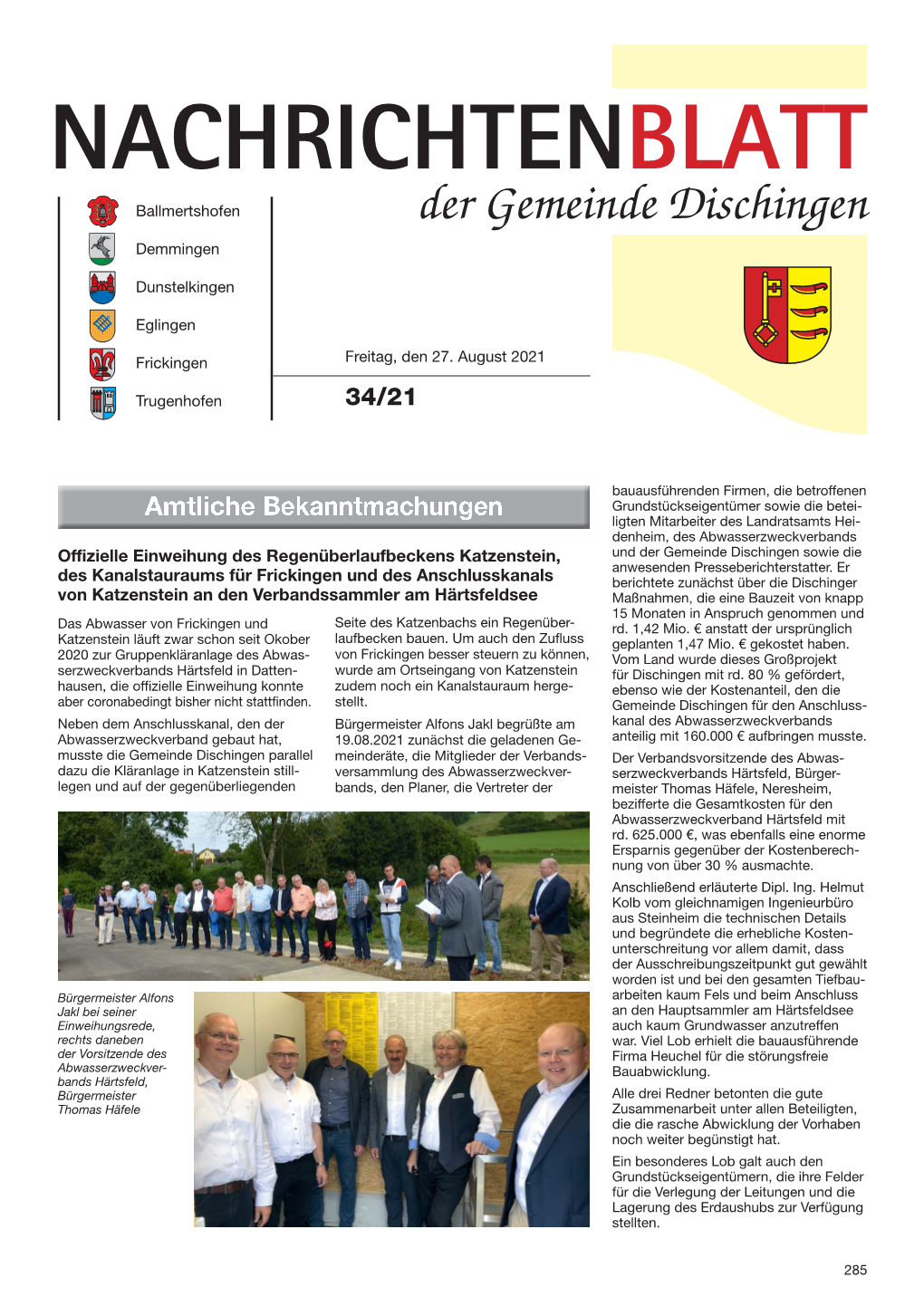 Der Gemeinde Dischingen Demmingen