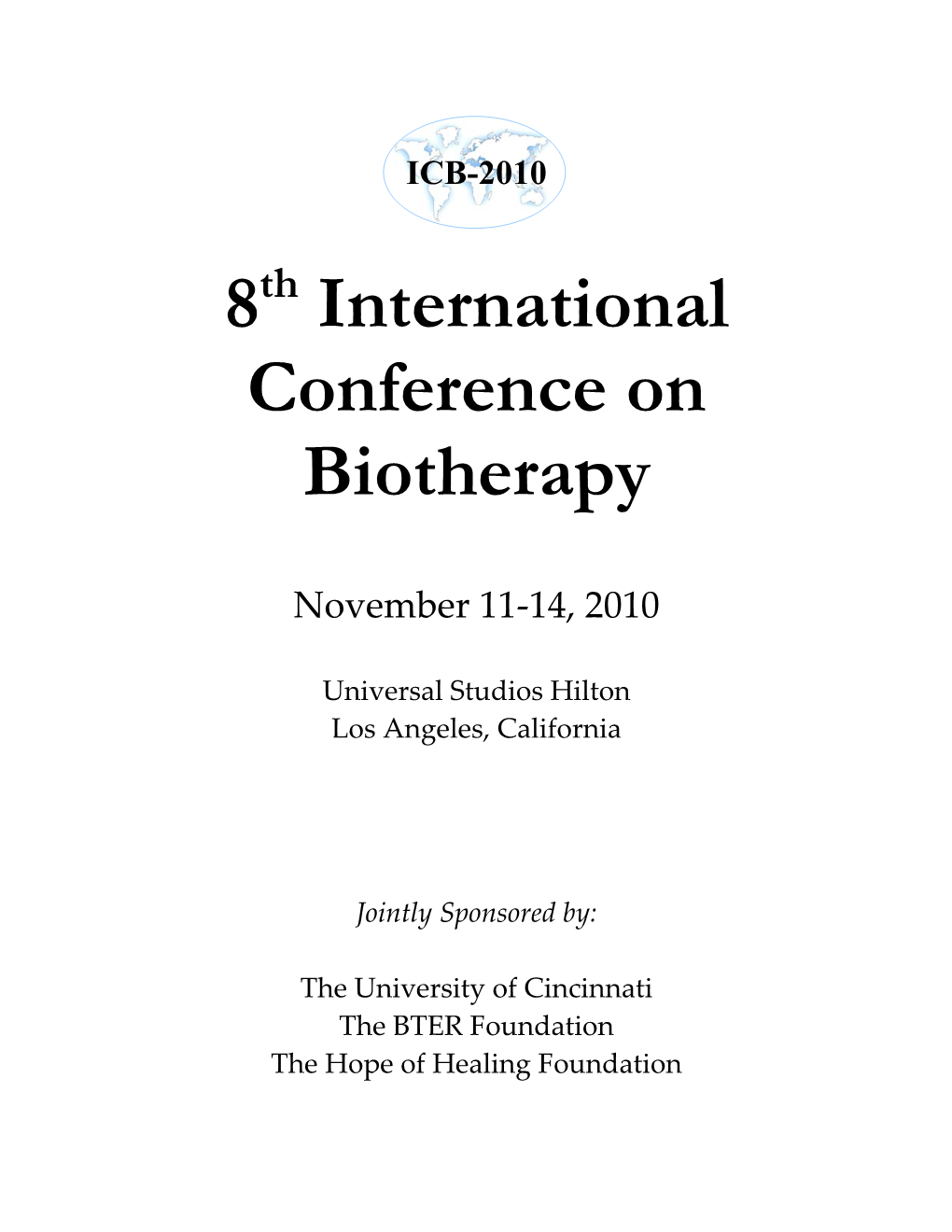 8Th International Conference on Biotherapy