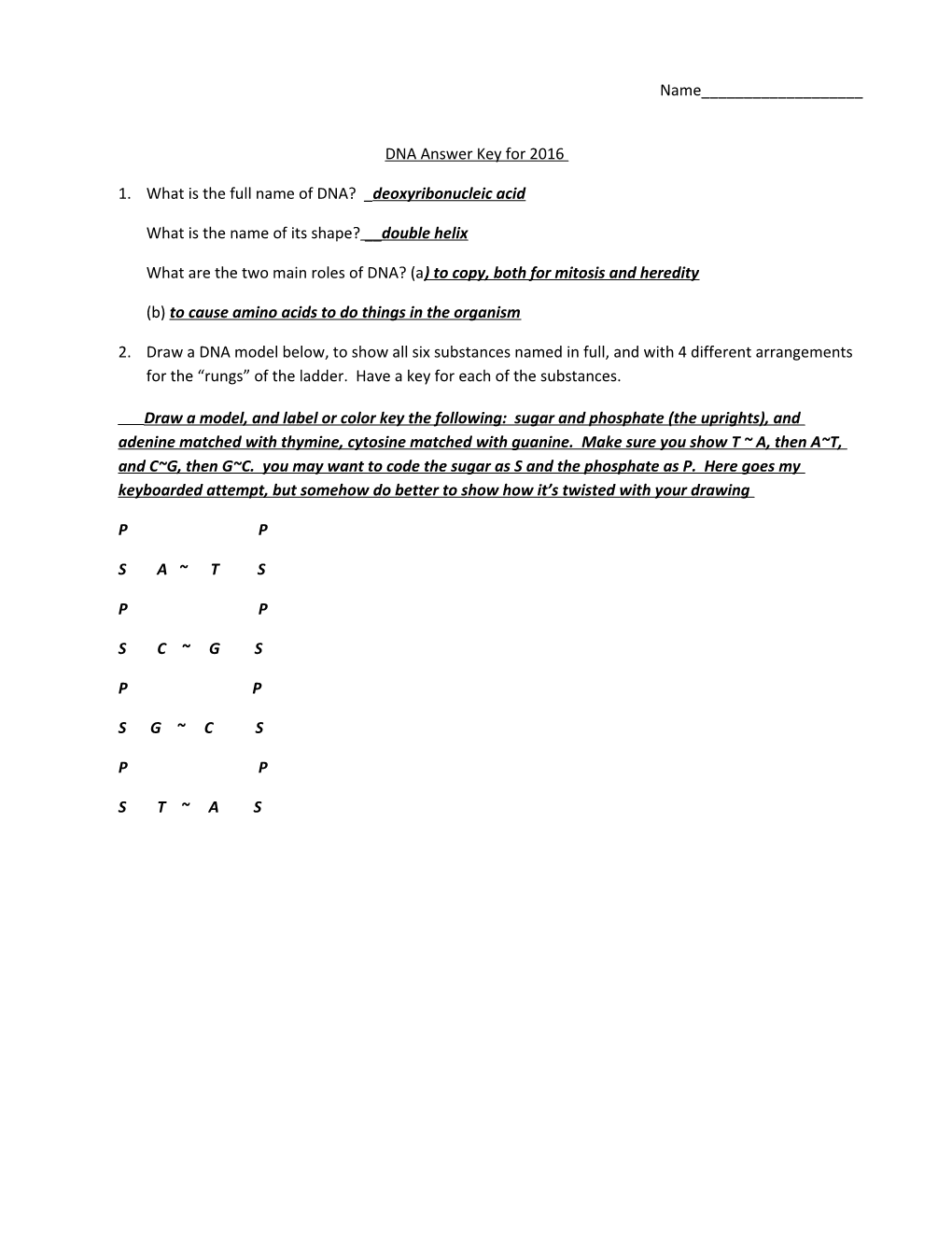 1. What Is the Full Name of DNA? Deoxyribonucleic Acid