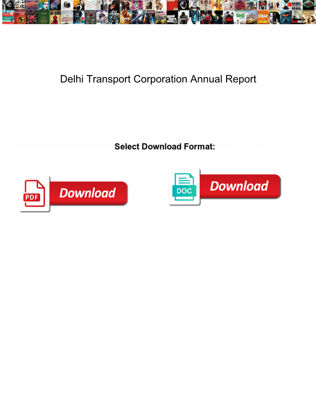 Delhi Transport Corporation Annual Report