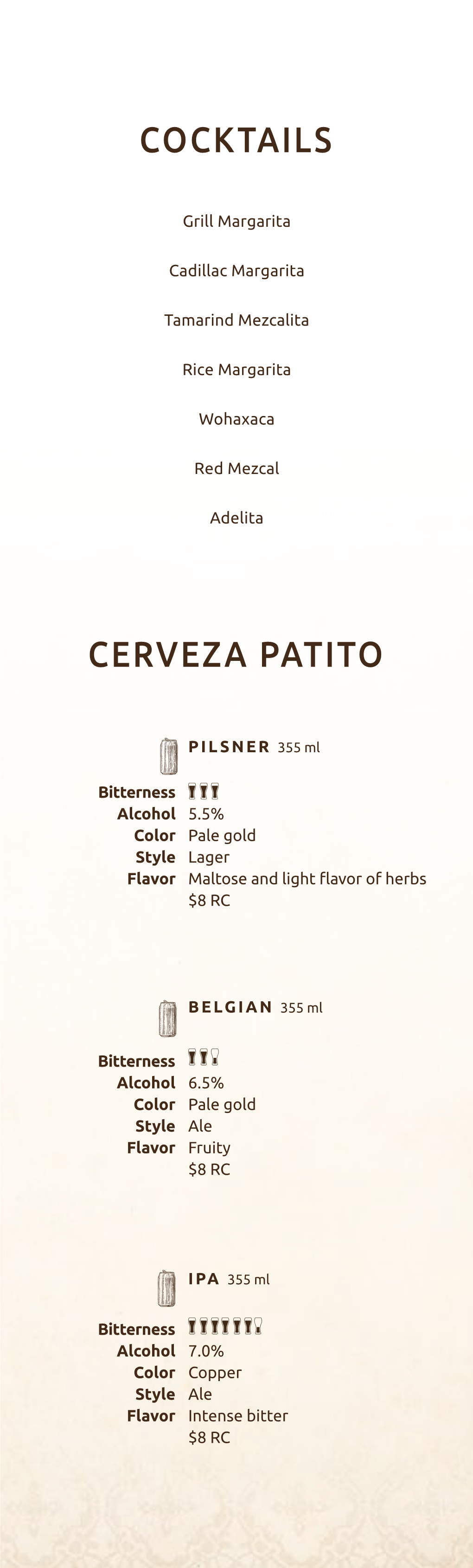 Cerveza Patito Cocktails