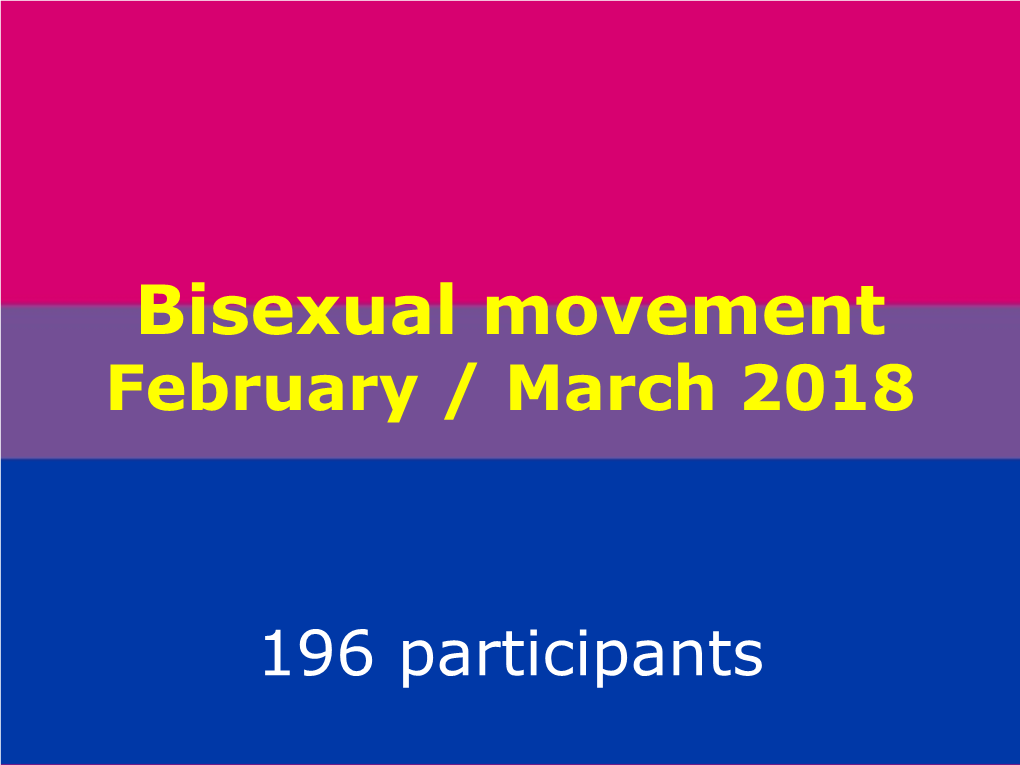 Bisexual Movement February / March 2018