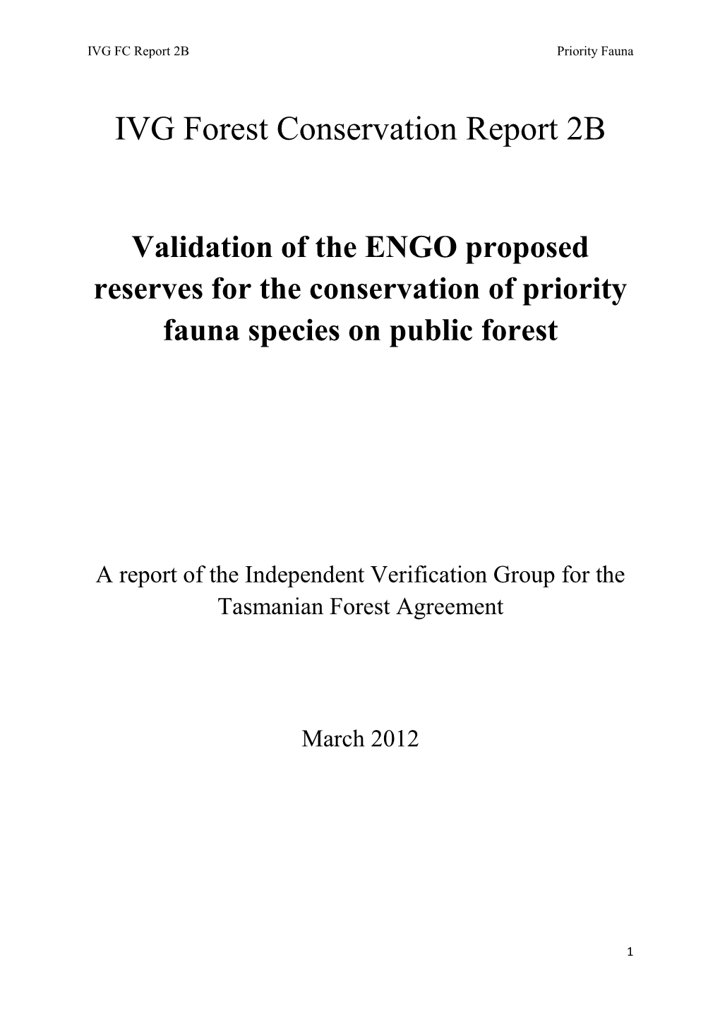 IVG Forest Conservation Report 2B