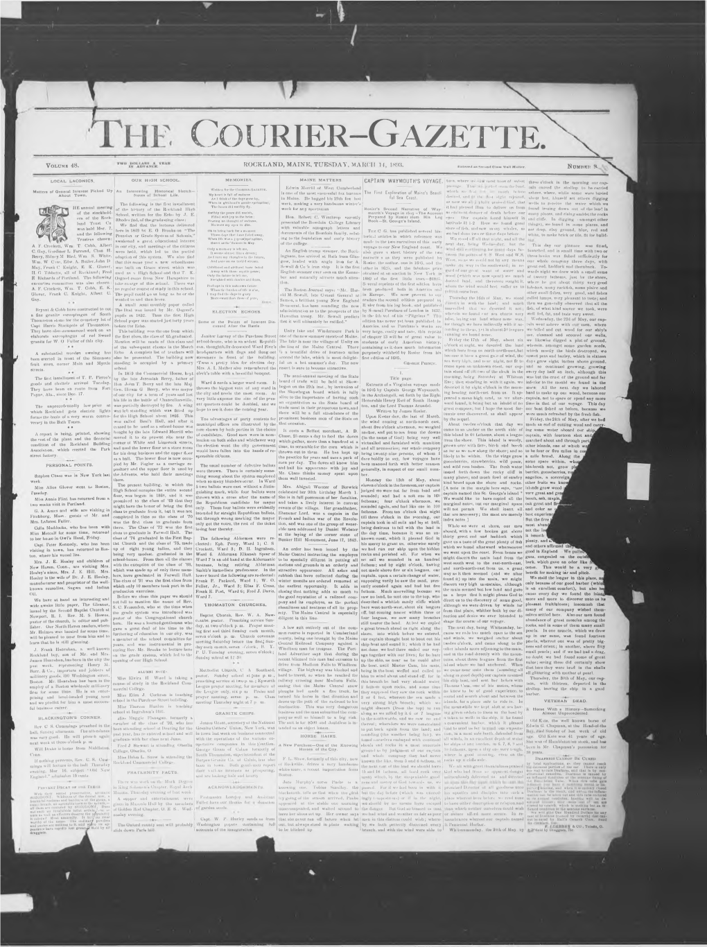 Courier Gazette : March 14, 1893