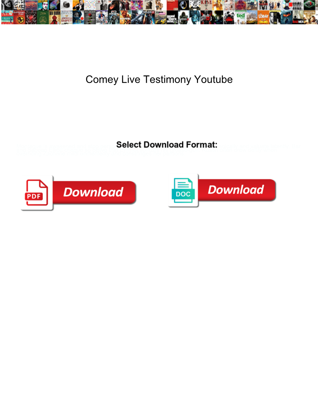Comey Live Testimony Youtube