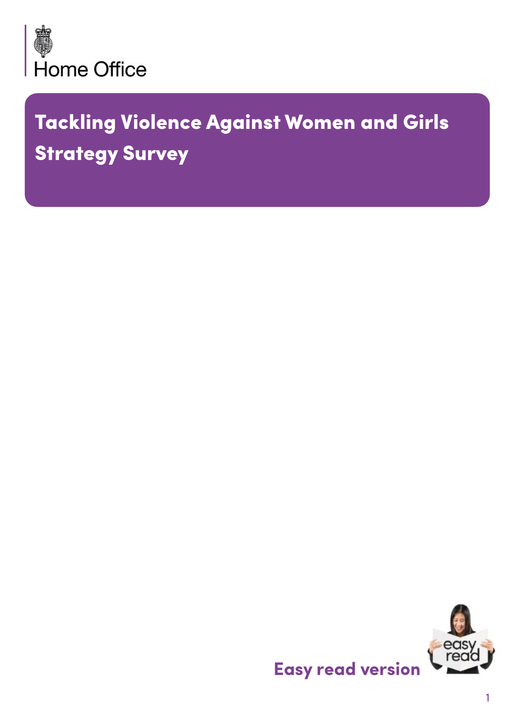 Tackling Violence Against Women and Girls Strategy Survey