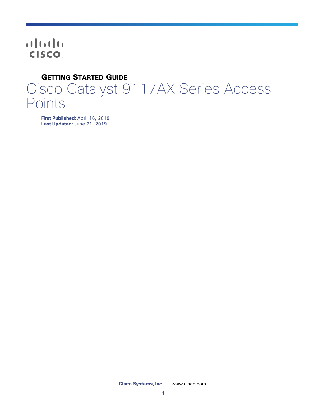 Cisco Catalyst 9117AX Series Access Point Getting Started Guide