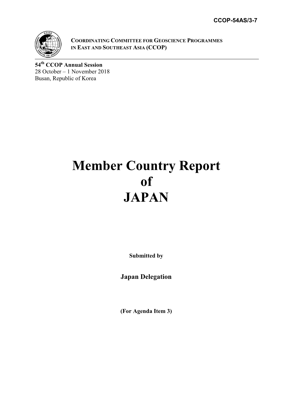 Japan Member Country Report