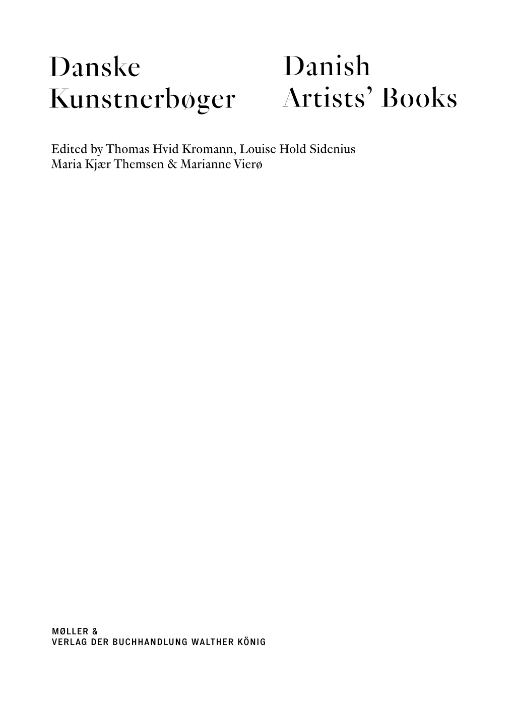 Danske Kunstnerbøger Danish Artists Books billede