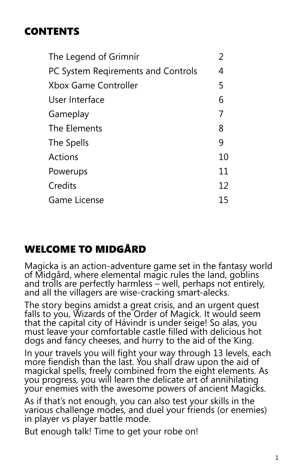 Welcome to Midgård Contents