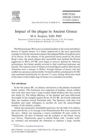Impact of the Plague in Ancient Greece M.A
