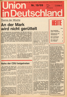 UID Jg. 23 1969 Nr. 19, Union in Deutschland