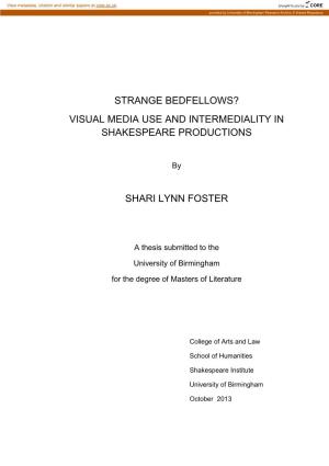 Visual Media Use and Intermediality in Shakespeare Productions