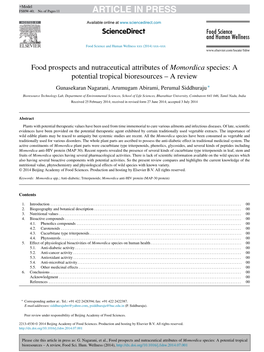 A Potential Tropical Bioresources – a Review