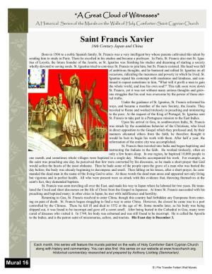 Saint Francis Xavier 16Th Century Japan and China