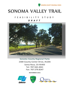 Sonoma Valley Trail Draft Feasibility Study