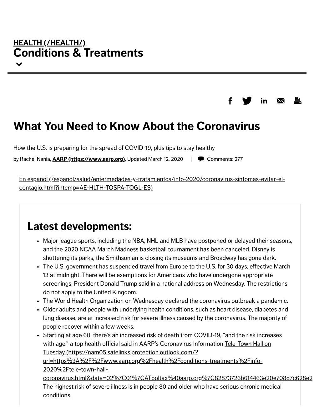Conditions & Treatments What You Need to Know About the Coronavirus