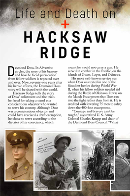 Life and Death on Hacksaw Ridge