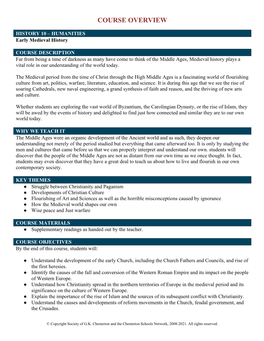 Course Overview