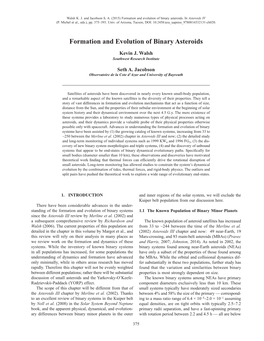 Formation and Evolution of Binary Asteroids