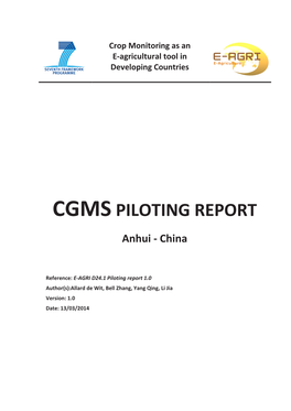 CGMS Piloting Report Morocco