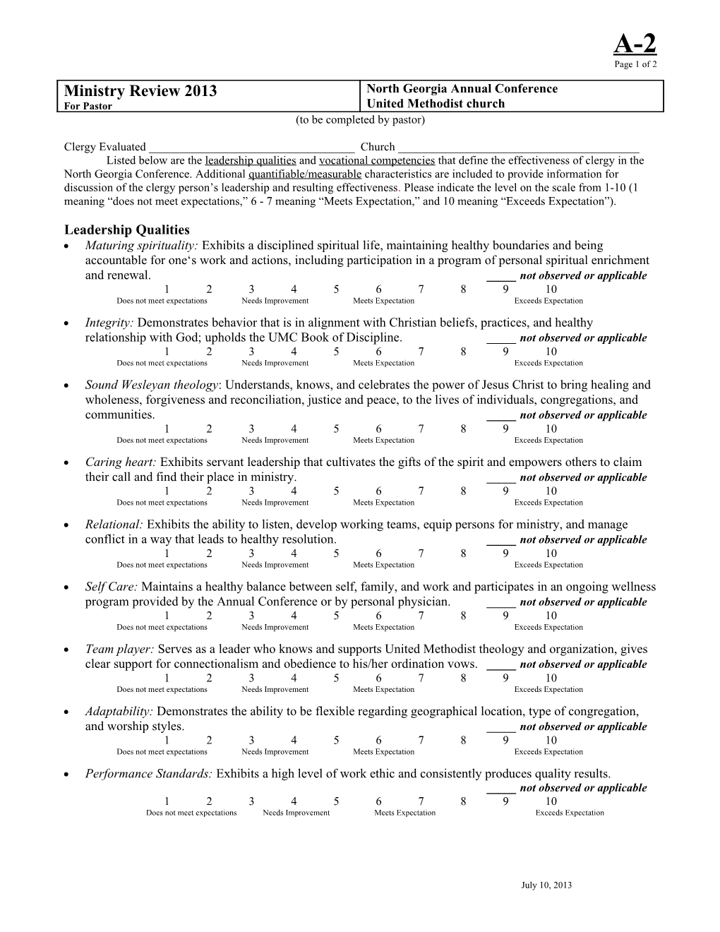 Characteristics of Effective Clergy