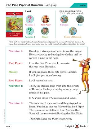 The Pied Piper of Hamelin Role-Play Level 4