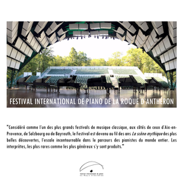 Festival International De Piano De La Roque D'anthéron